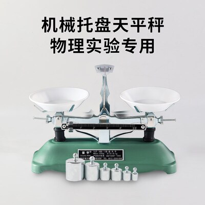 初中物理托盘天平学生实验室用100g200g高精度克重含砝码天平秤套