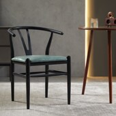 快餐桌椅小吃面馆饭店烧烤火锅店铁艺椅子连锁餐饮商用新中式 餐椅