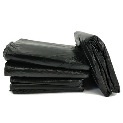 加厚垃圾袋90X100cm黑色大号平口大垃圾袋物业办公楼食堂用大号垃
