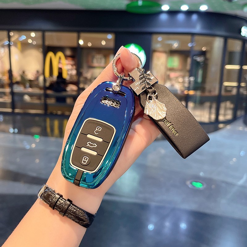 适用奥迪钥匙套A4/A5/Q5/A6L/A7/A8L/A3/S6车钥匙保护壳包扣高档