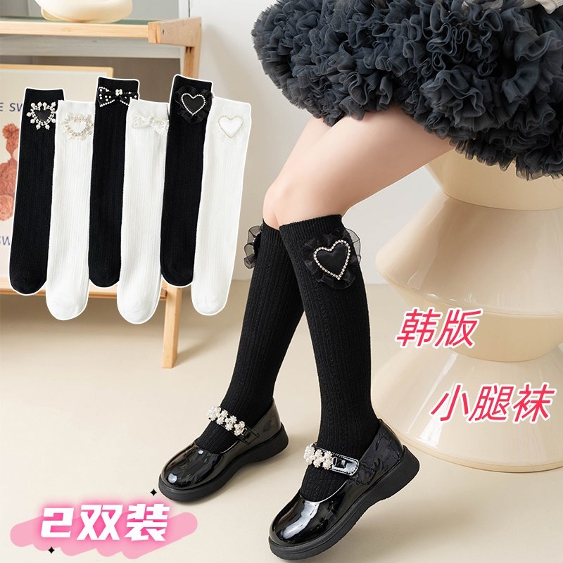 儿童半截小腿袜春夏薄款公主裙白色长筒袜子女童纯棉过膝中筒袜子,童装/婴儿装/亲子装,儿童袜子(0-16岁),淘宝优惠券,粉丝福利购,淘宝优惠卷