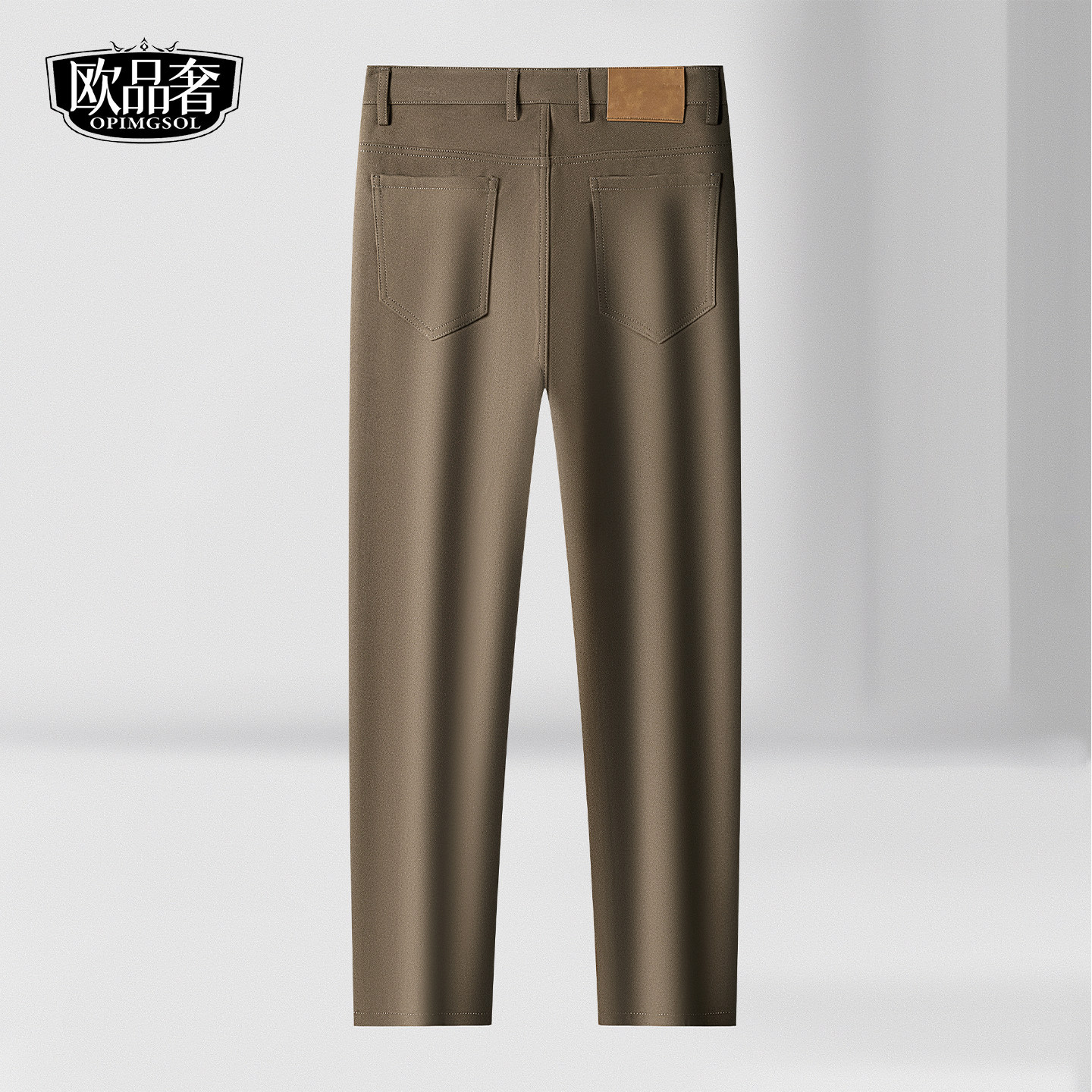 高端休闲西裤男长裤春中厚免烫修身直筒裤2026新款时尚通勤男裤子