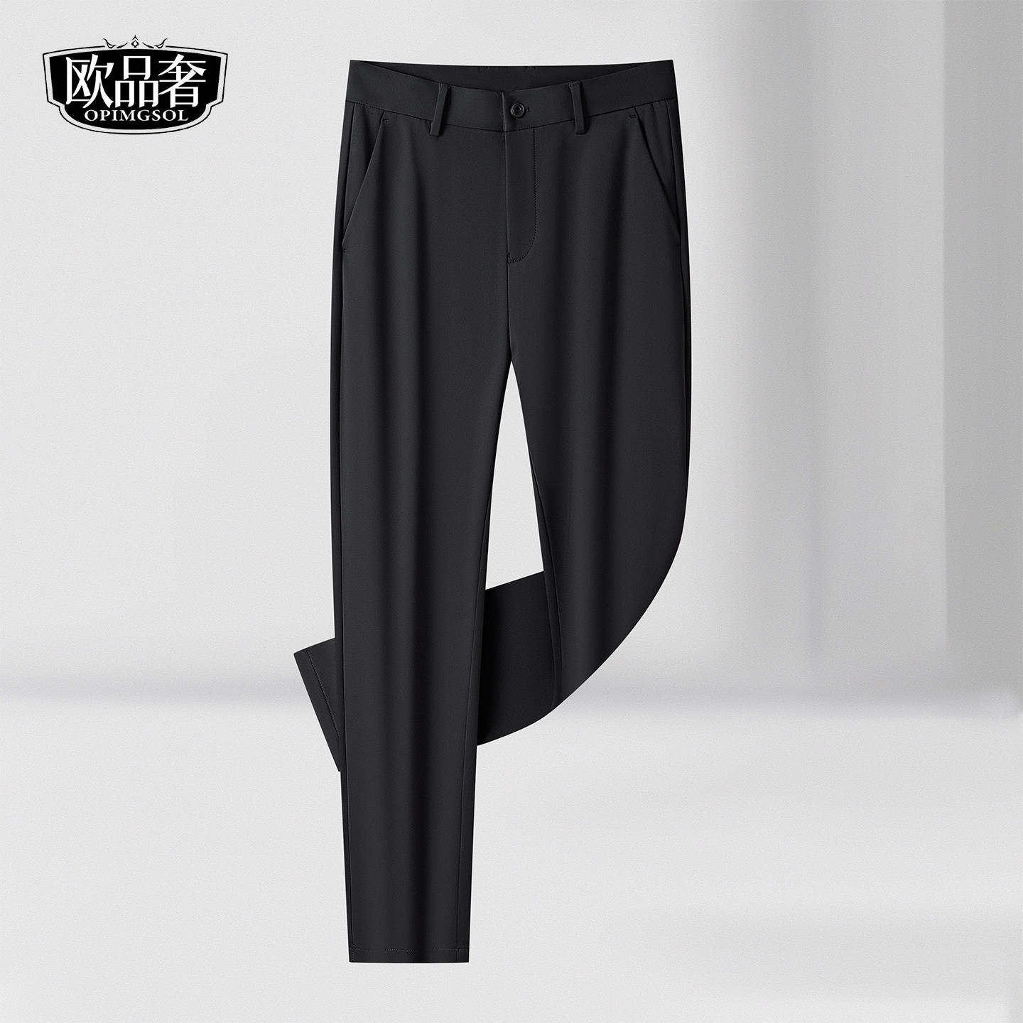 中青年休闲西裤男款黑色通勤百搭直筒长裤子2026新款弹力舒适男裤