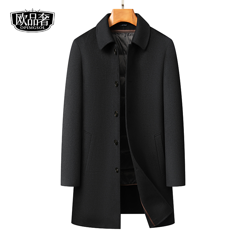 羊毛毛呢外套中长款羽绒内胆冬季