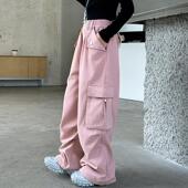 裤 直筒阔腿裤 春秋2025新款 子女孩大童秋季 儿童潮酷穿搭裤 女童工装