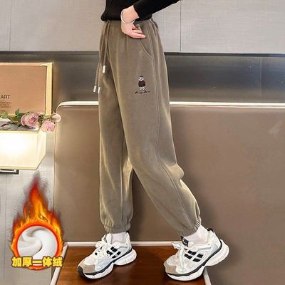 中大童加厚灯芯绒长裤冬季儿童裤