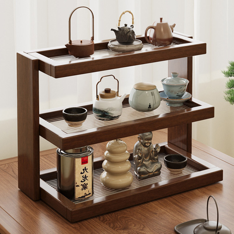 桌面水杯收纳亚克力中古置物架