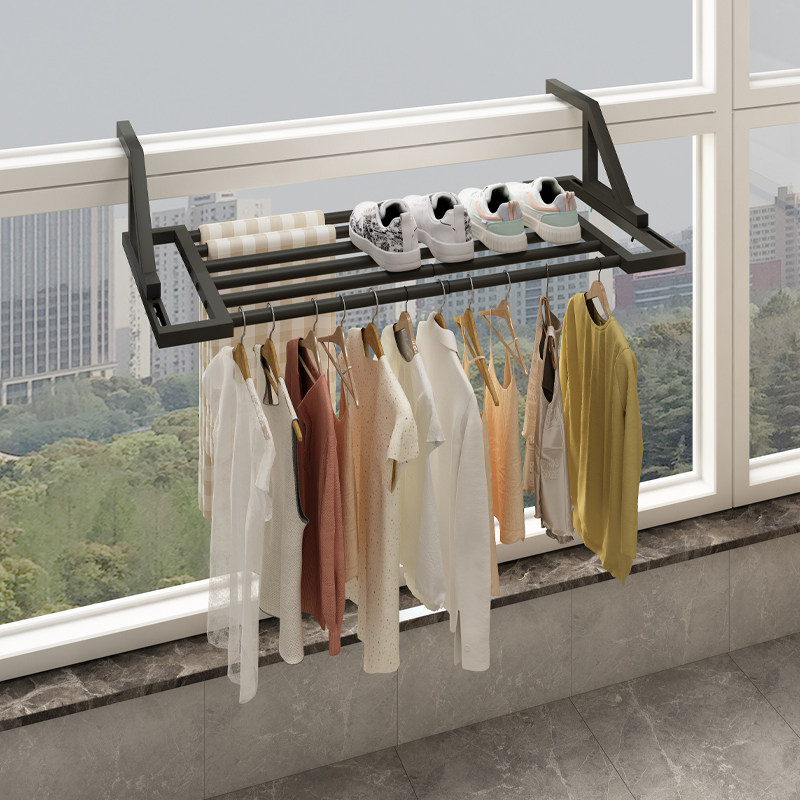 防盗窗阳台晾衣神器护栏