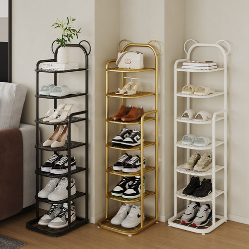 简易鞋架门口小窄铁艺折叠经济型