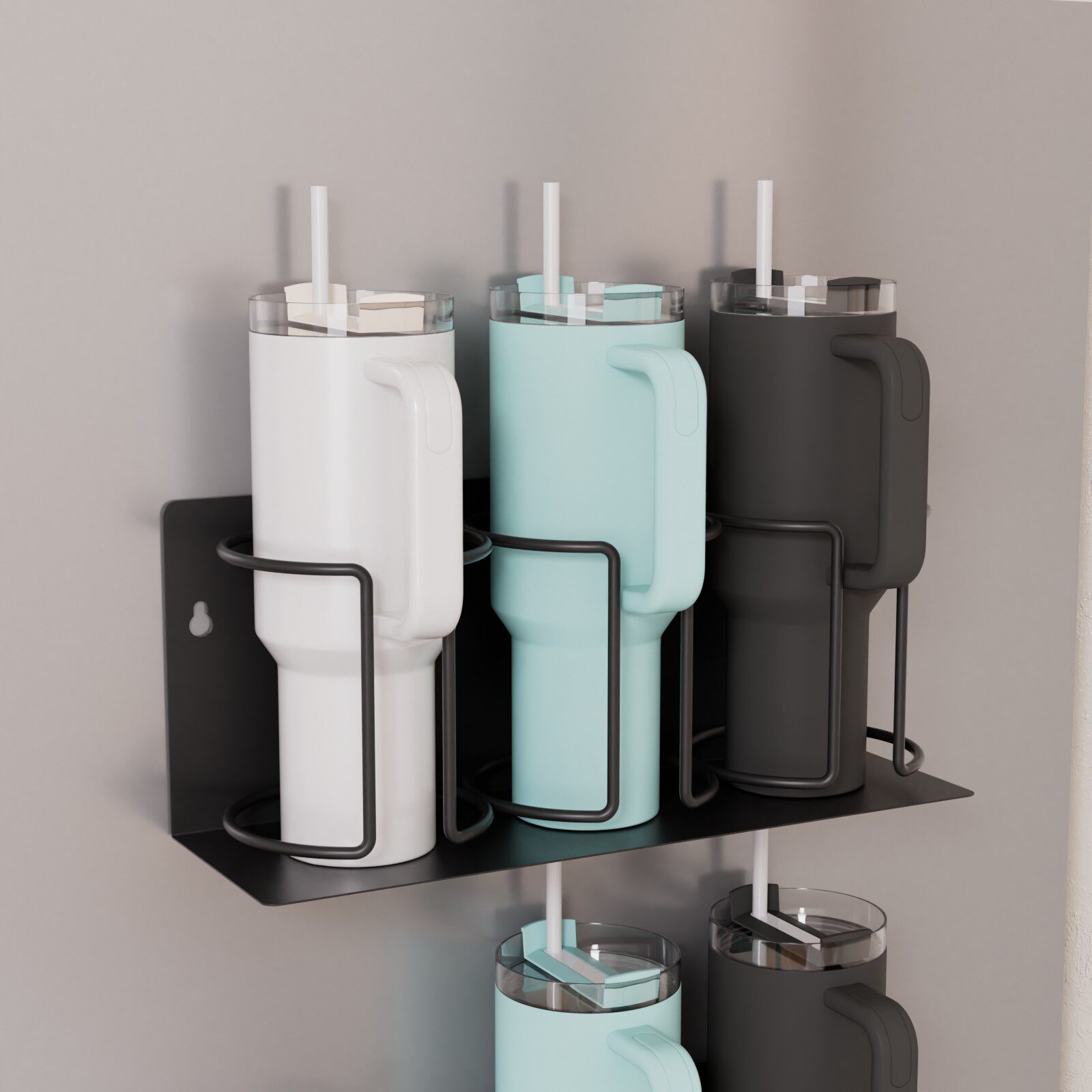 铁艺可磁吸冰霸杯收纳架