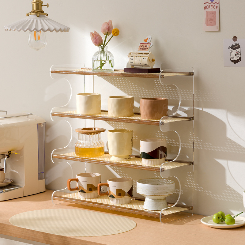 杯架杯子收纳置物架家用高档桌面