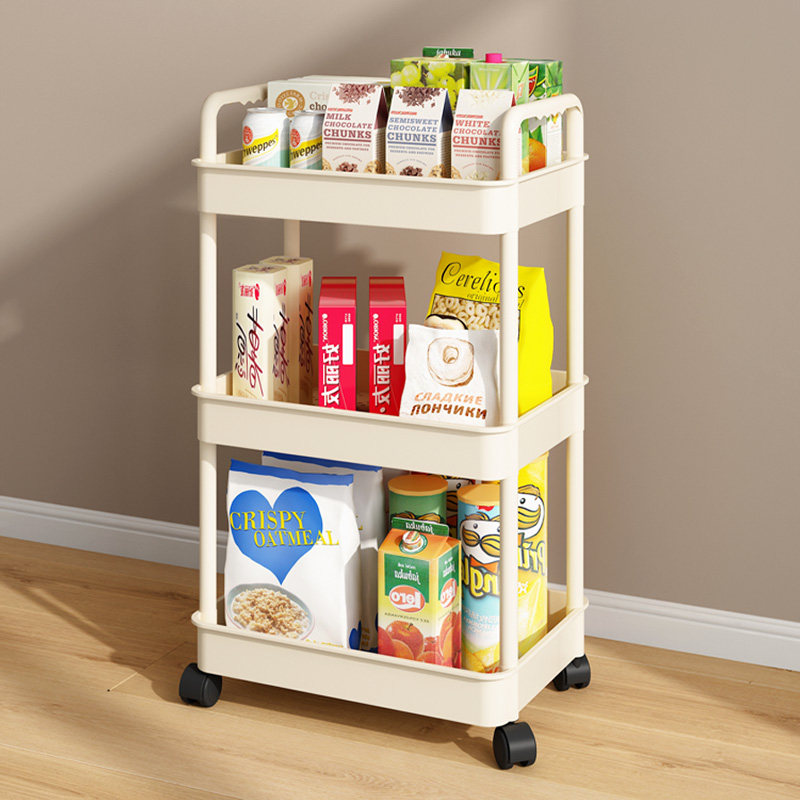 卧室客厅可移动小推车零食架