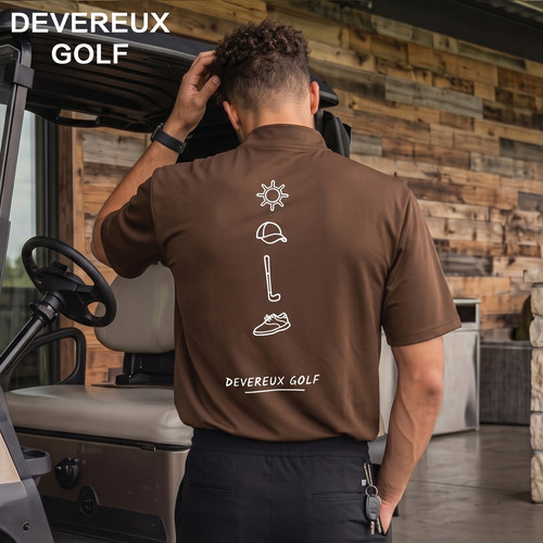 DEVEREUX高尔夫小高领速干T恤男