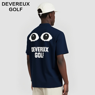 DEVEREUX GOLF高尔夫运动休闲速干透气T恤 大眼睛字母印花短袖T恤