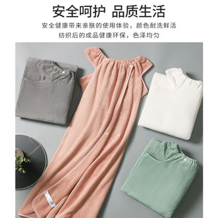 浴巾女家用可穿可裹大人夏洗澡比纯棉全棉吸水浴裙浴袍式 2022新款