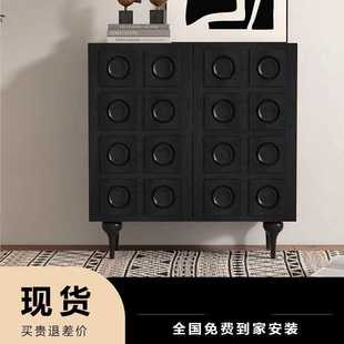 北欧实木餐边柜家用厨房柜子靠墙储物现代简约酒柜茶水柜碗橱客厅