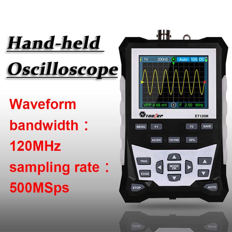TOOLTOP ET120M手持彩色模拟示波器120MHz频率500Msps采样率