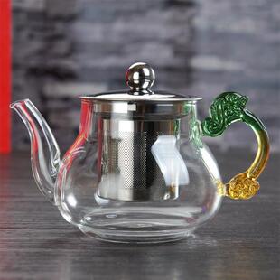 玻璃茶壶 水壶 家用泡茶壶办公室煮茶壶 不锈钢过滤泡茶壶