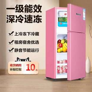 香雪海冰箱小型家用双开门二人出租房用单人宿舍迷你一级能效省电
