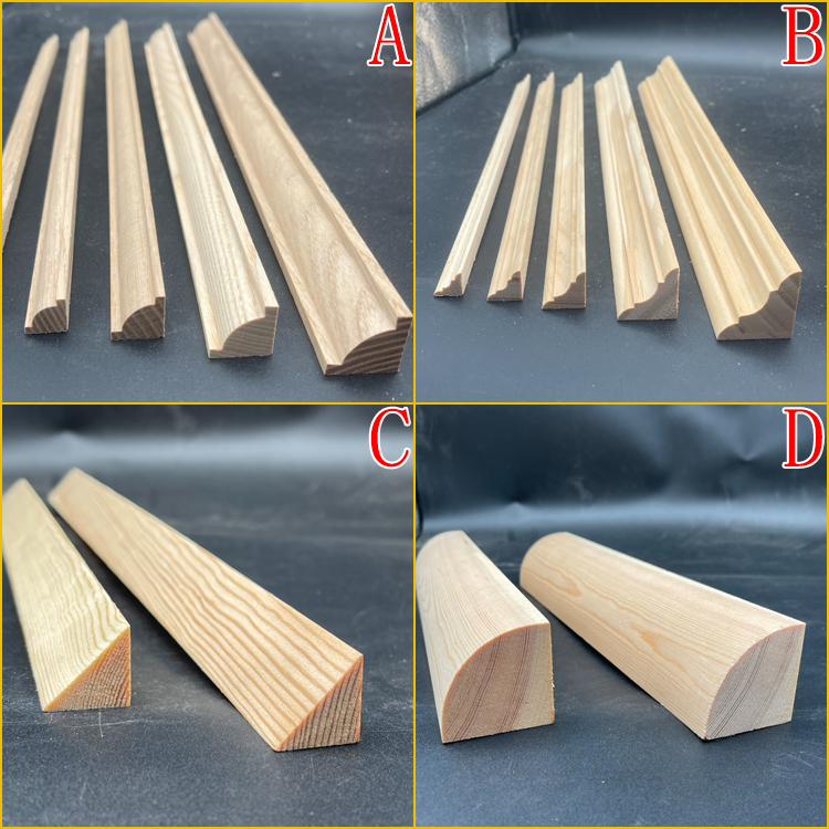 实木阴角线条四分之一圆弧线条半圆阴角吊顶背景墙装饰相框收边