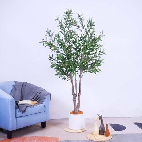 仿真植物橄榄树盆栽家居客厅室内落地大型绿植不掉叶新款异形假树