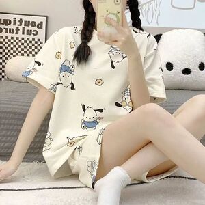 夏季新款女卡通大码睡衣套装