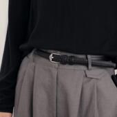 女士真皮皮带女款 牛仔裤 简约百搭 针扣细腰带高级感配西裤 日本新款