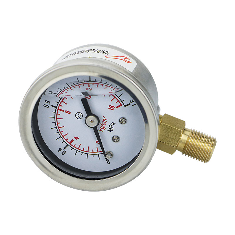 耐震压力表YN40不锈钢材质油压气压水压A螺纹M10*1 NPT1/8 1/4 1