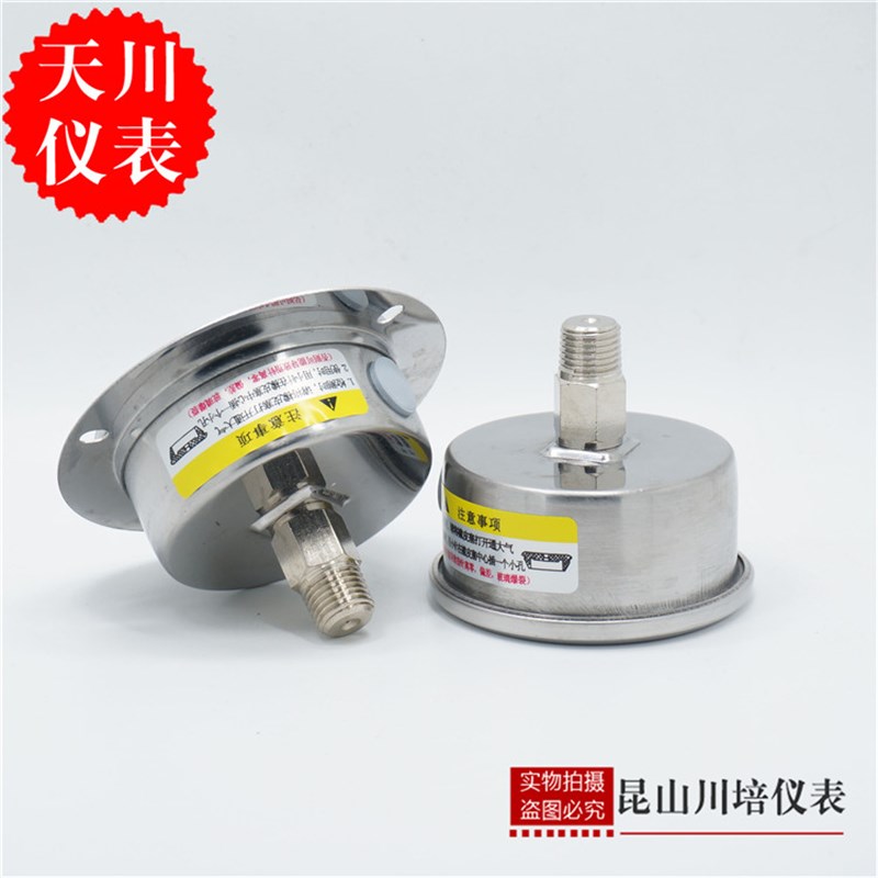 YN-60cZT轴向带边耐震压力表0-1,1.6,2.5,4,6,10,16,25,40,60MPA