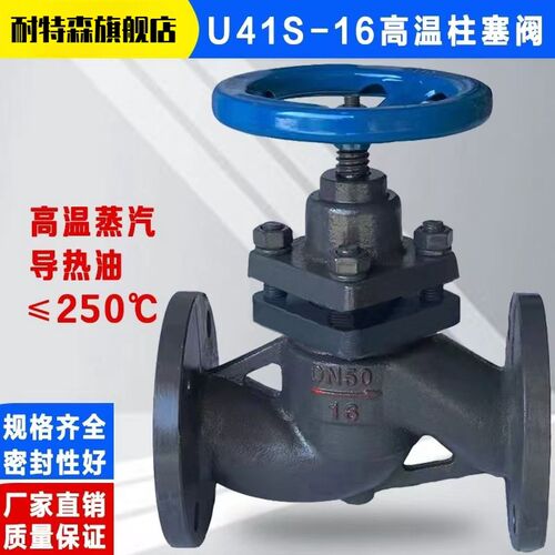 U41S-16高温 法兰柱塞阀 蒸汽锅炉 截止阀DN50 25 40 65 80 100