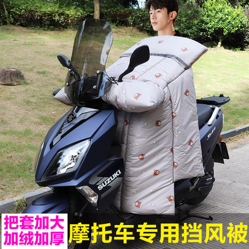 雅马哈迅鹰/旭鹰125摩托车挡风被冬季加绒加厚大电动车防水防风罩