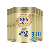 惠氏Wyeth港版 S26金装 HMO婴幼儿牛奶粉3段12 新版 36个月850g 6罐