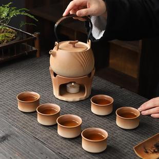 粗陶围炉煮茶家用室外炭火蜡烛全套煮茶器具网红小型茶壶套装 日式