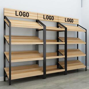 斜架展示架精品展示柜化妆品便利店水果店多层组合存储架