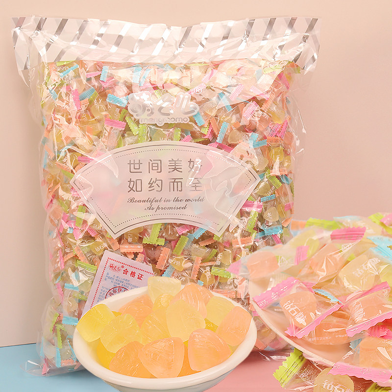 萌么么水果味硬糖高颜值圣诞节休闲零食混合口味糖果前台招待糖果