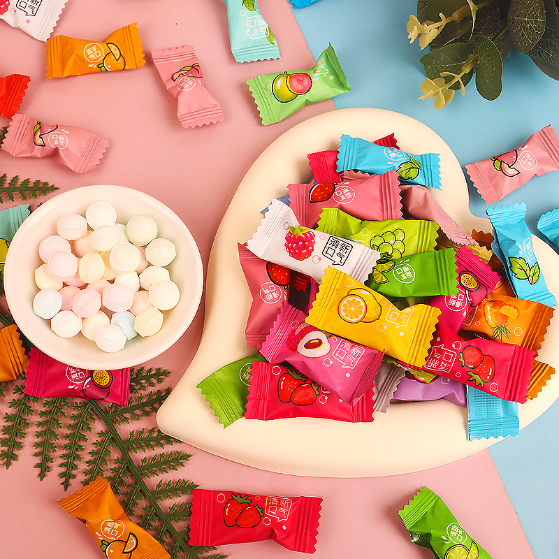 萌么么无糖薄荷糖清新口气清口含片独立包装零食公司前台招待糖果