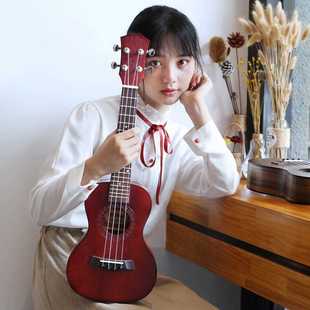 无标桃花芯木乌克丽丽夏威夷四弦小吉他厂家 尤克里里23寸ukulele