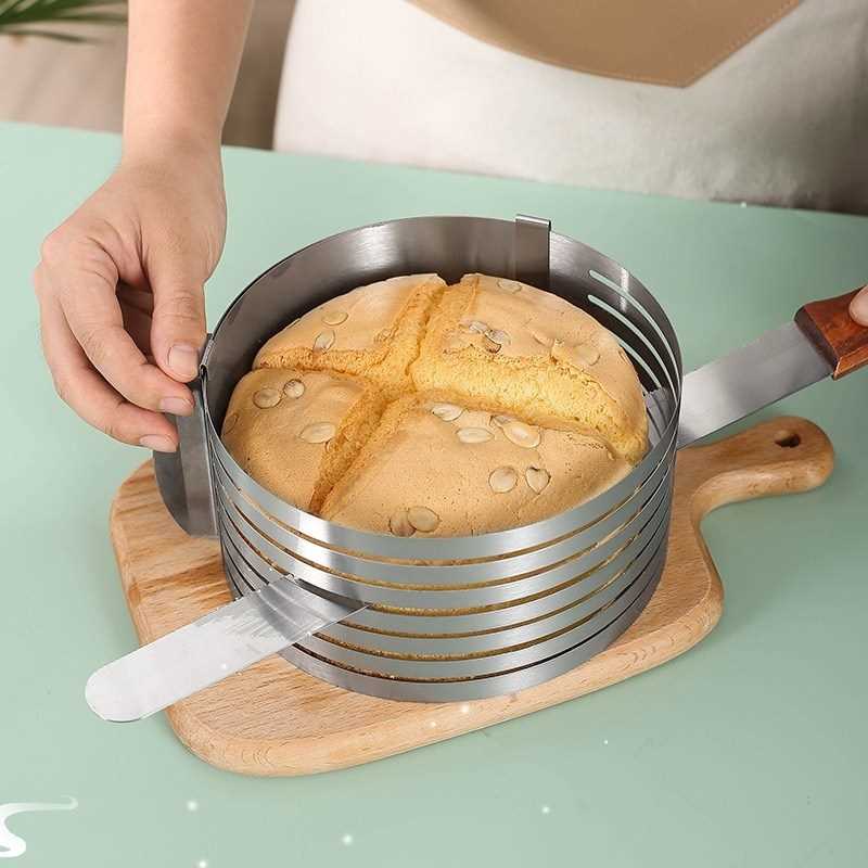 Cake Cutter Slicer  Stainless Steel Bread Adjustable Mold