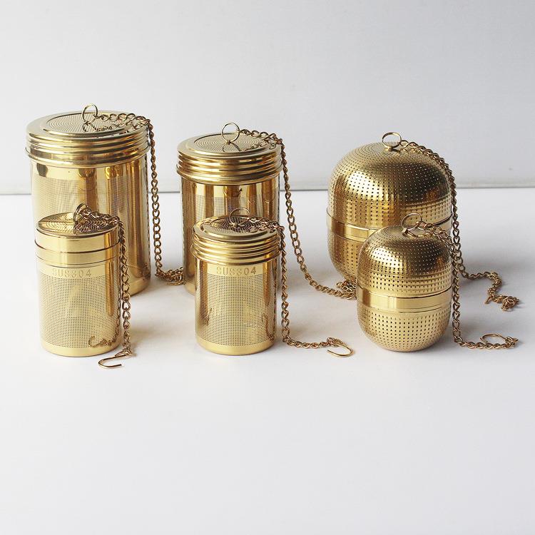 金色不锈钢养生壶过滤网保温杯茶杯茶壶泡茶调料球卤料篮茶漏茶滤