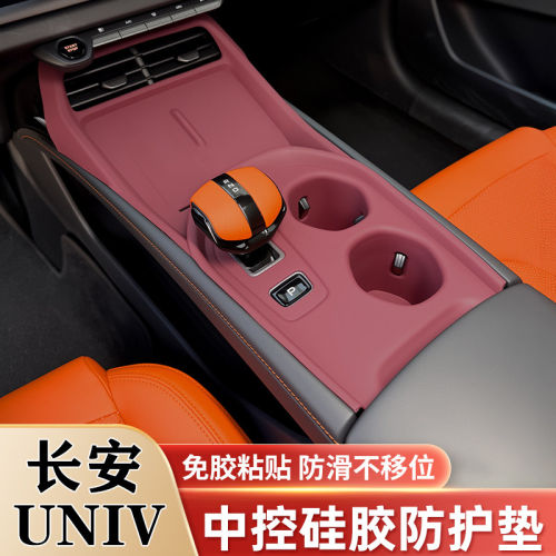 长安UNIV中控排挡水杯硅胶保护垫