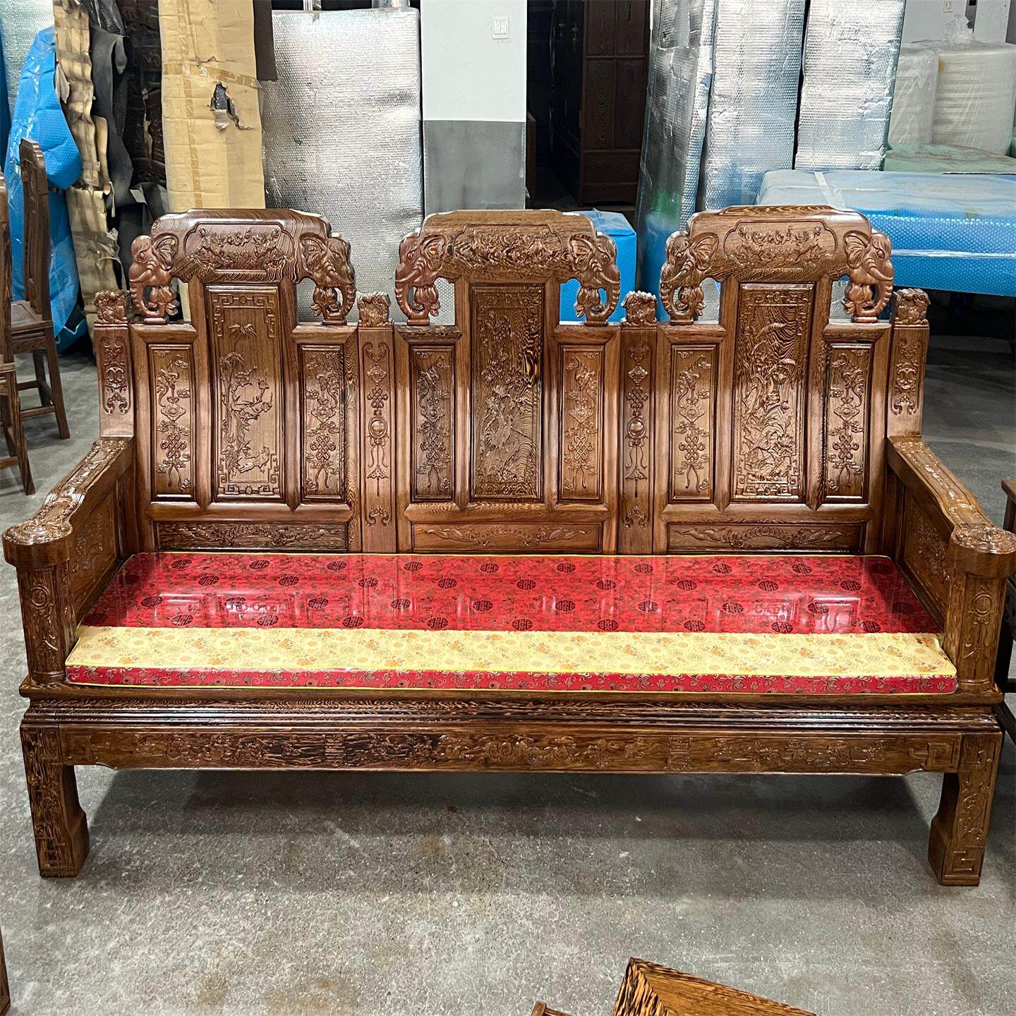 红木家具非洲鸡翅木沙发茶几明清古典五八十件套客厅组合实木沙发