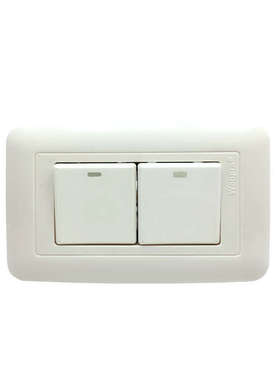 稳不落家用老式开关两位大板单控开关120*75型双开断电面板单控