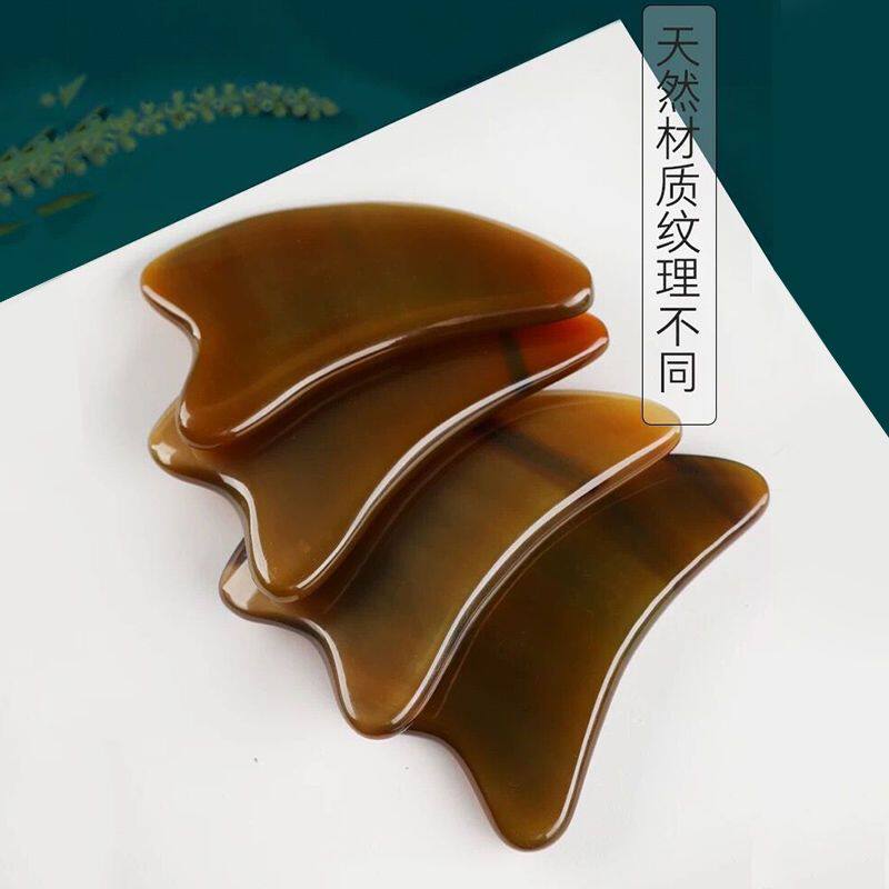 牛角拨筋棒按摩板面部美容专用背部眼部刮脸神器拨筋棒女全身排毒