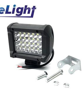 工作灯聚光长条灯 越野车顶前杠射灯4排72w 24led汽车LED三目款