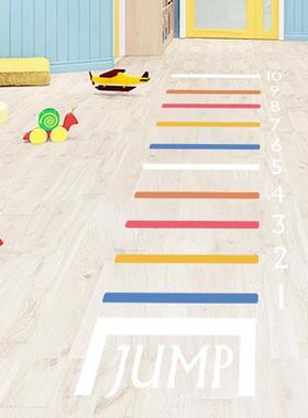 新款 FX-B210 卡通跳远运动数字 儿童卧室幼教商用美化装饰墙贴纸