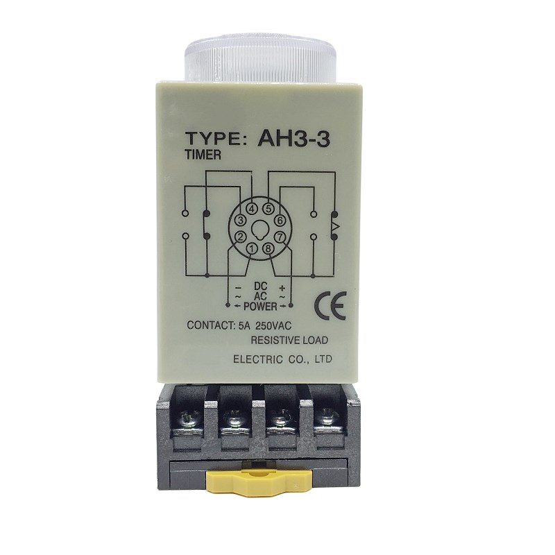 AH3-3时间继电器220V可调通电延时计时定时器24V110V 60S 30S 10S