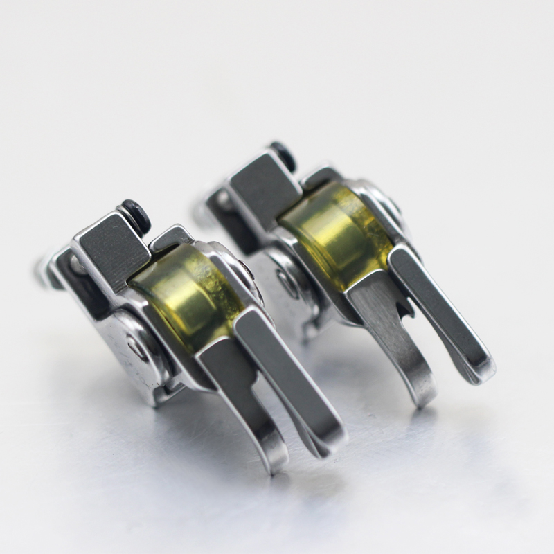 全钢平车厚料低滚轮压脚窗帘棉衣皮革缝纫机止口压明线挡边压脚