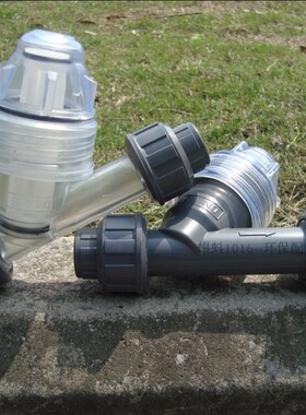 白/灰色透明DN15/20/25/32UPVC管道式塑料Y型过滤器 液体阀门热卖