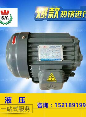 台湾群策S.Y 液压油泵内插式卧式专用电机 2HP-4P 1.5KW C02-43B0