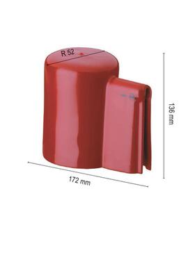 单边口绝缘子罩4401设计简单方便红色柔性塑料绝缘子遮蔽罩